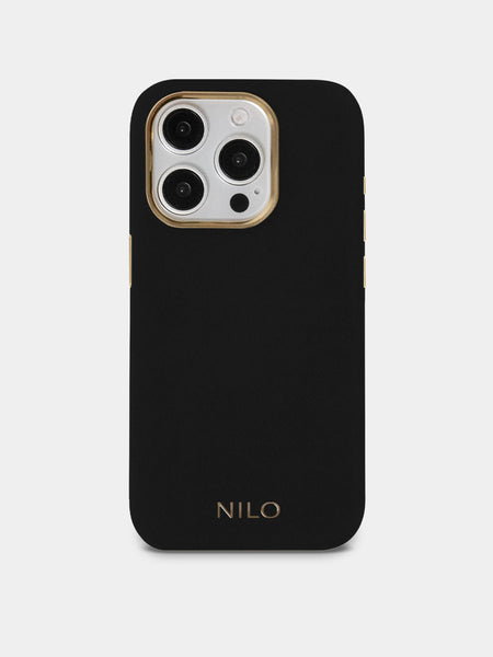 Black Alcantara (Gold) - MagSafe Handyhülle